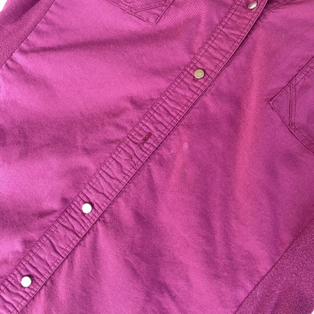 Purple Button-Up Blouse - Picture 3 of 4